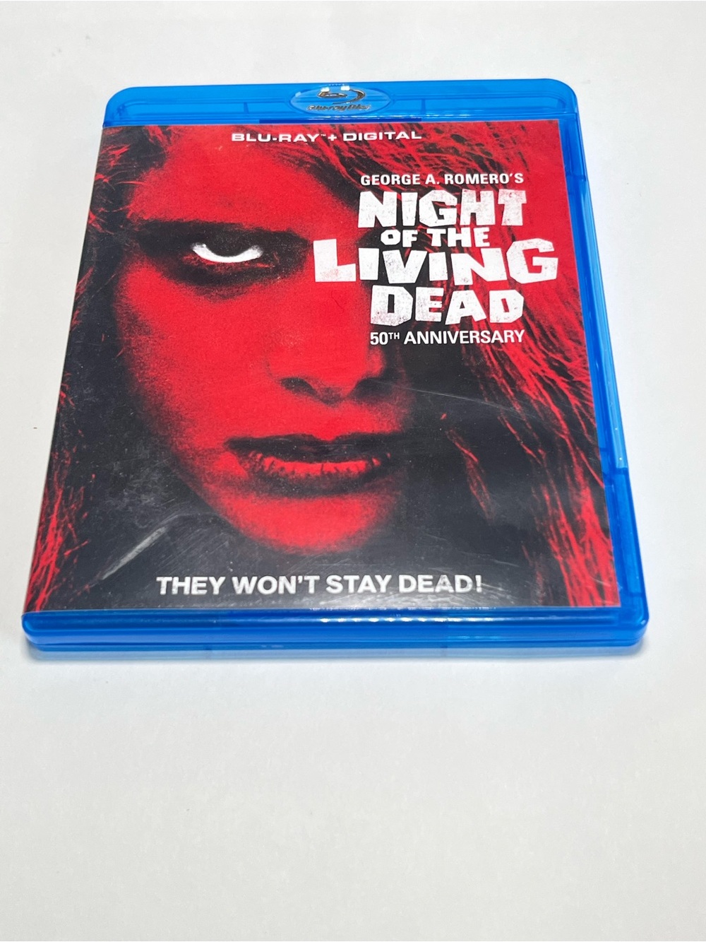 Night of the Living Dead 50th Anniversary Blu-ray - Red & Blue Artwork